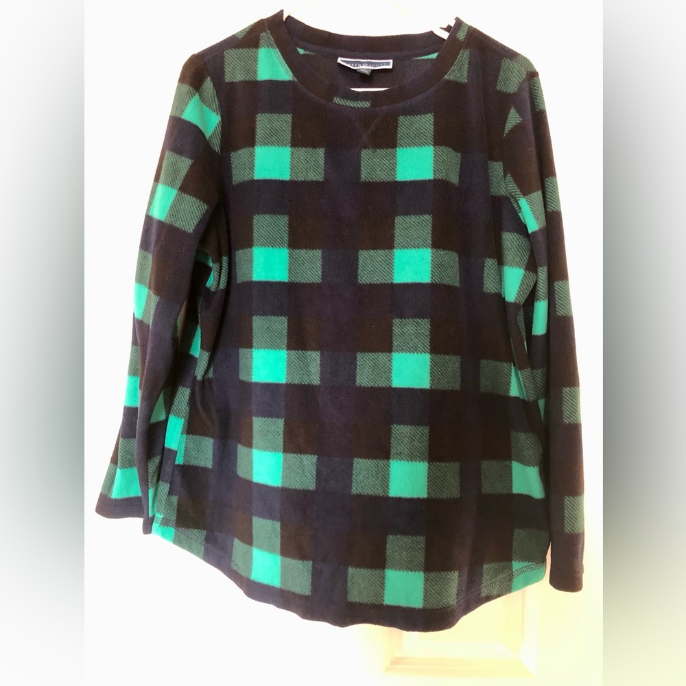 Karen Scott Sport Women’s Plaid Sweater, Size Medium